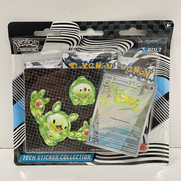 POKEMON - 1 x SCARLET & VIOLET BLACK BOLT TECH STICKER COLLECTION NEW & SEALED - Picture 1 of 2